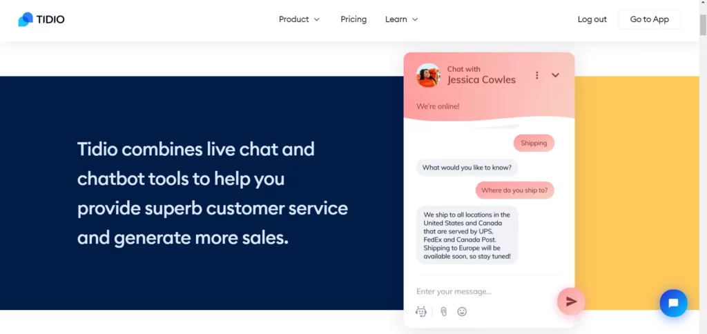Tidio - home page