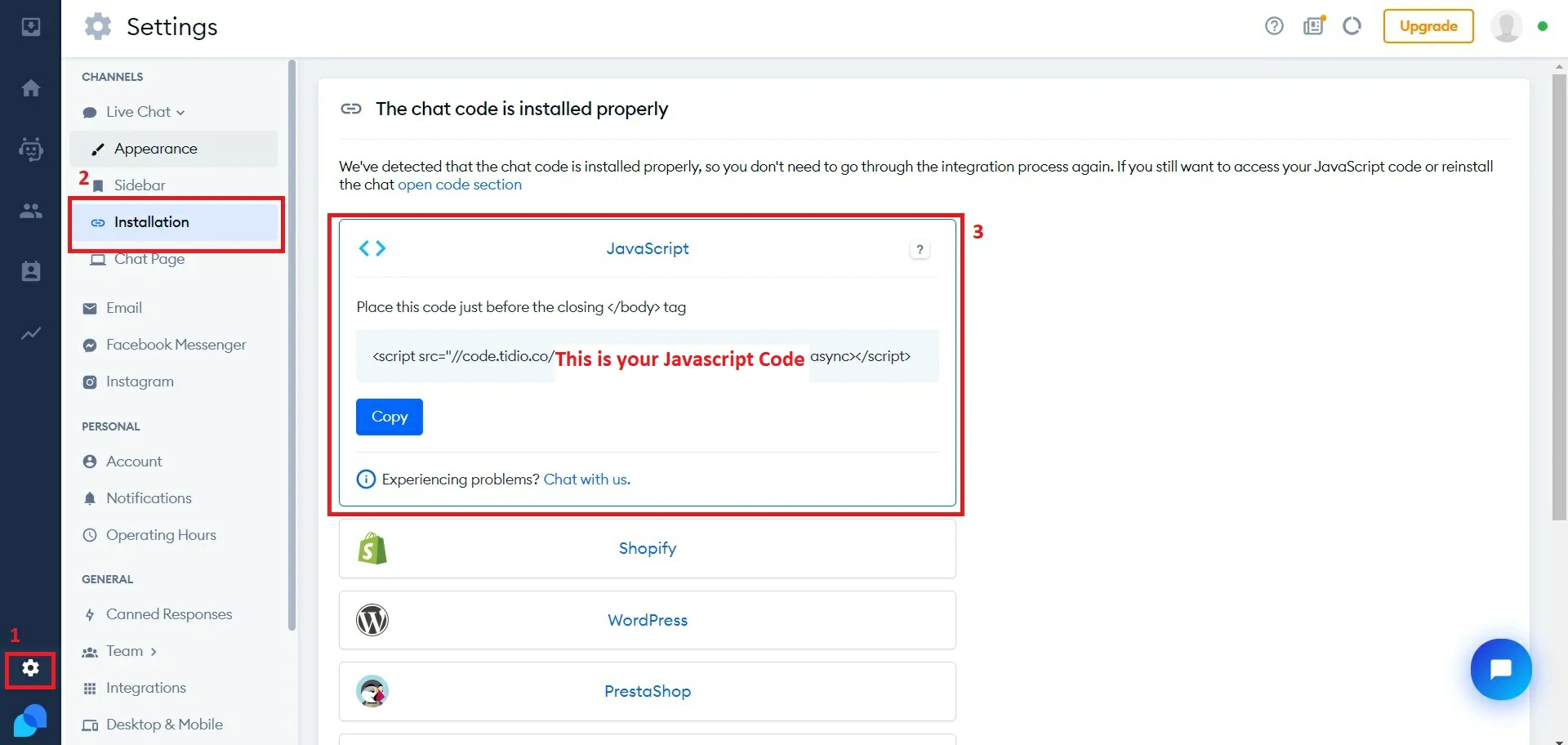 javascript code