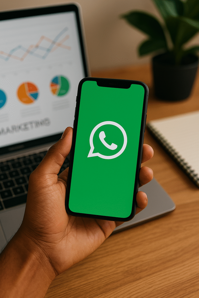 WhatsApp marketing strategy connecting social media, messaging, and sales funnel